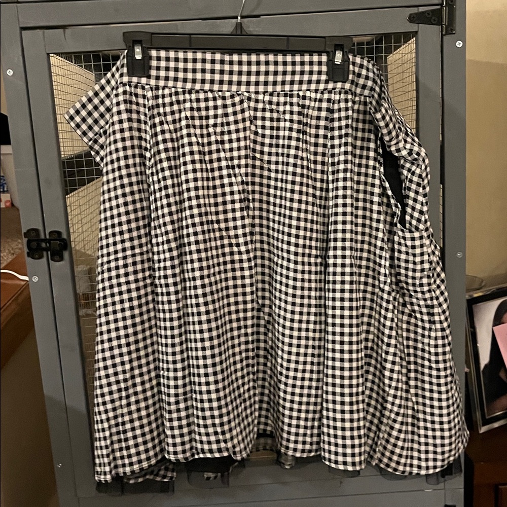 Torrid Black and White Checkered Skirt